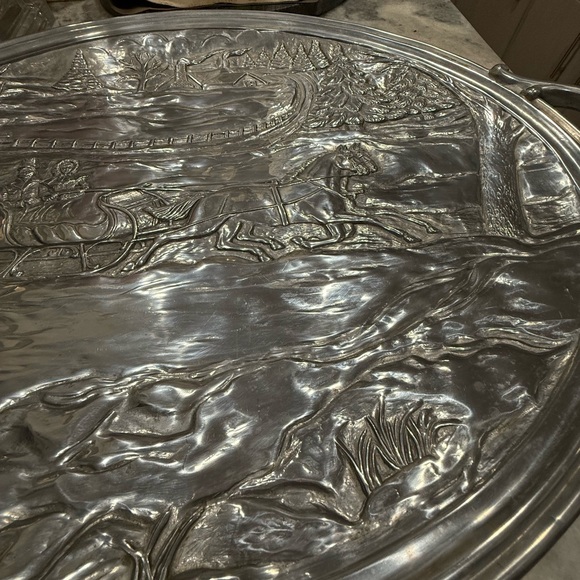 Lenox Pewter Holiday Platter 24” x 17”. - Picture 2 of 8